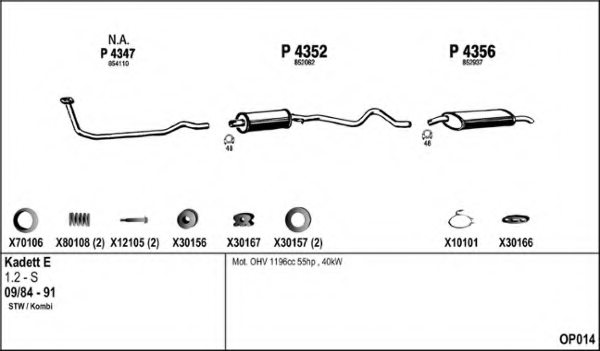 FENNO OP014 Exhaust System